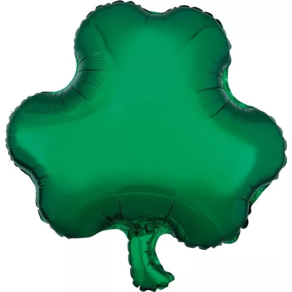 5 Green Shamrock Foil Balloon 17x18 in 5 count